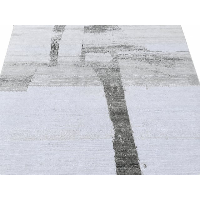 Rh Nihal Wool Rug – 10' × 14' Multi Grey | 100% Hand-Spun Wool | Hand-Knotted | Abstract Geometric Design | Made in Nepal For Sale - Image 12 of 18