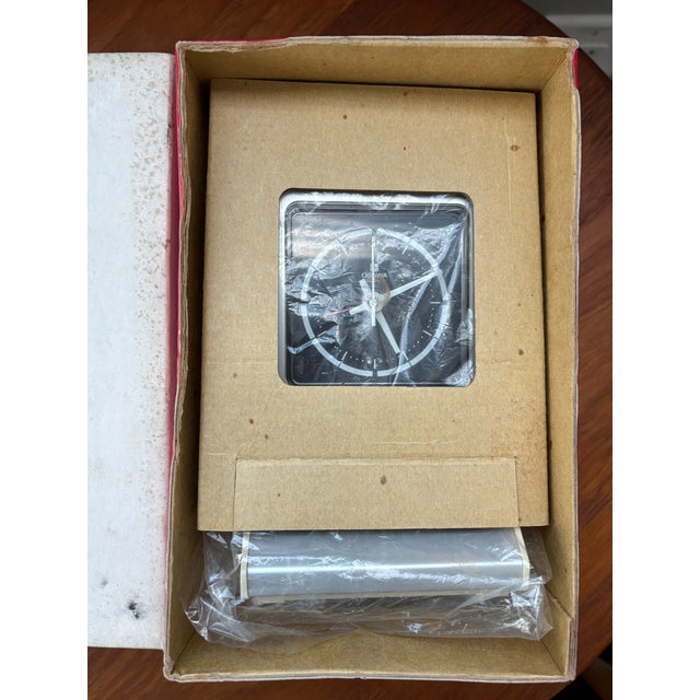 Ivory Vintage Space Age Japanese Osawa Table Alarm Clock For Sale - Image 8 of 10