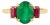 14k Solid Gold Emerald Ruby Past Present Future Ring Size 6.5 For Sale