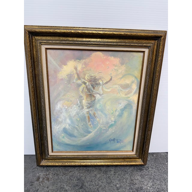 G. Magdiel Kemper Female Acrylic Painting, Framed For Sale In San Francisco - Image 6 of 12