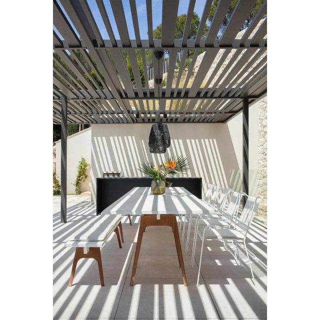 Wood Marina White Dining Table by Cools Collection For Sale - Image 7 of 8