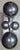 Memphis Mid 20th Century Alessi Condiment Service 5070 Design Ettore Sottsass Stainless Steel & Glass Memphis Design - 4 pcs with Holder For Sale - Image 3 of 5