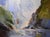 Contemporary Landscape Oil Painting, "Glissade" Cliff-Side For Sale