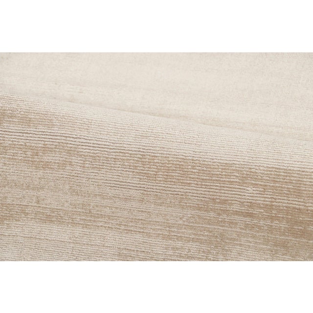 Rug & Kilim Contemporary Distressed Textural Art Silk Extra Long Runner by Rug & Kilim, India For Sale - Image 4 of 8