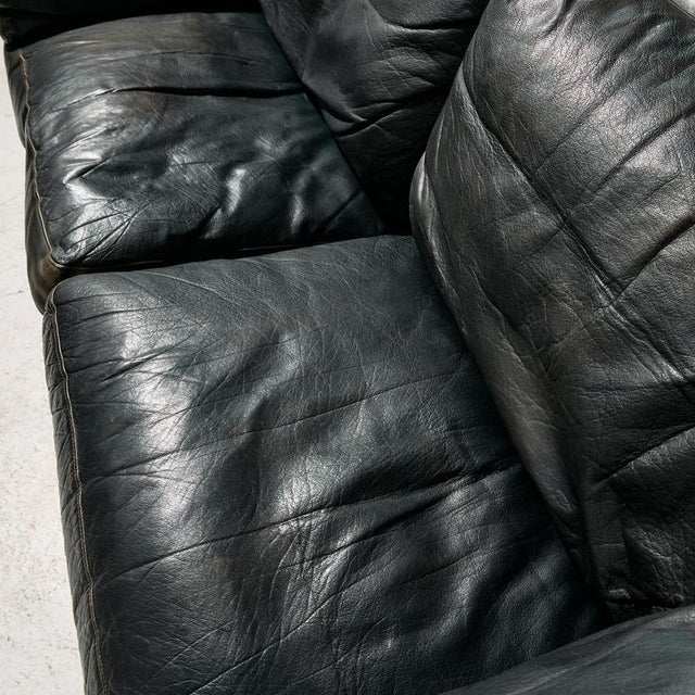 Danish Leather Sofa by Nielsen, 1970s For Sale - Image 11 of 16