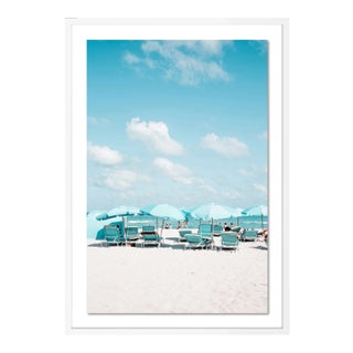Miami II by Natalie Obradovich in White Framed Paper, Large Art Print For Sale