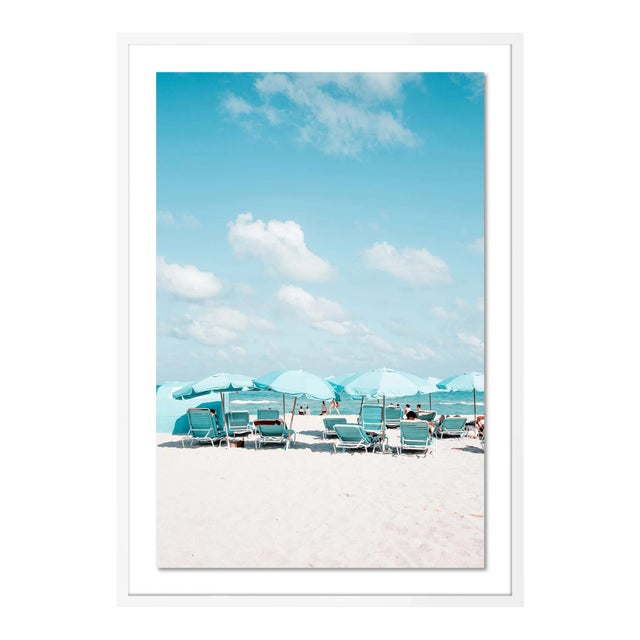 Miami II by Natalie Obradovich in White Framed Paper, Large Art Print For Sale