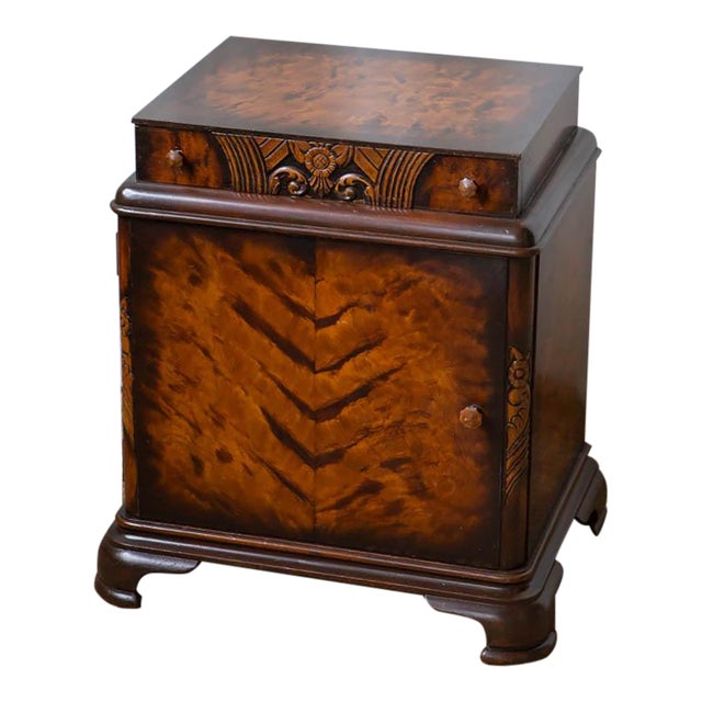 Art Deco Wood Nightstand For Sale
