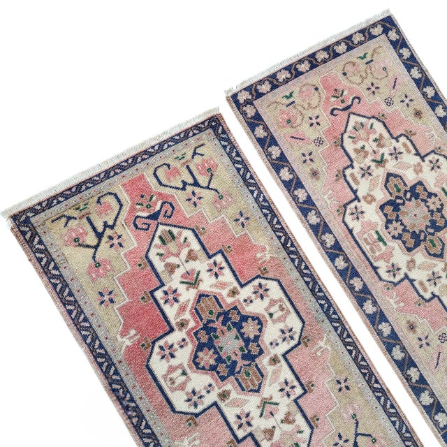 Mid-Century Modern 1970s Vintage Petite Turkish Rug - a Pair For Sale - Image 3 of 10