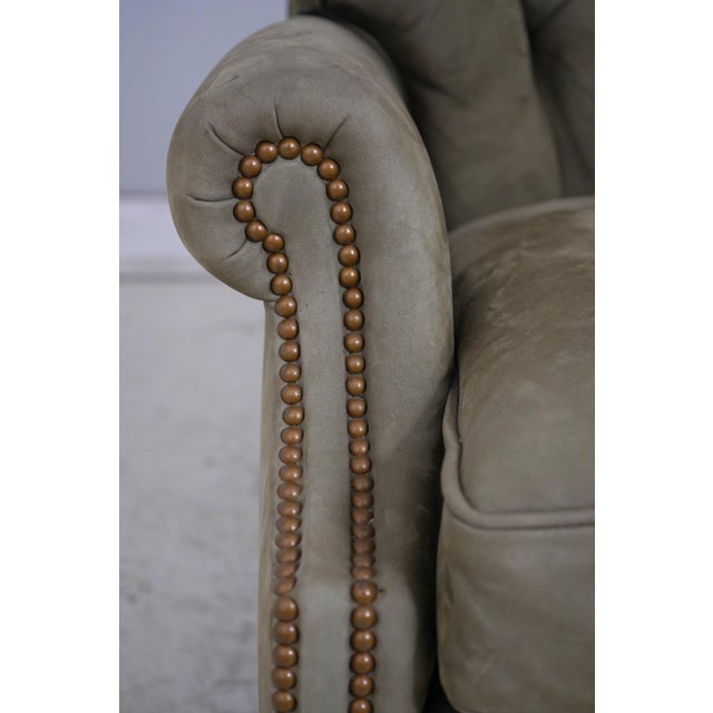 Pair Hancock & Moore Suede Lounge Chairs For Sale - Image 9 of 18