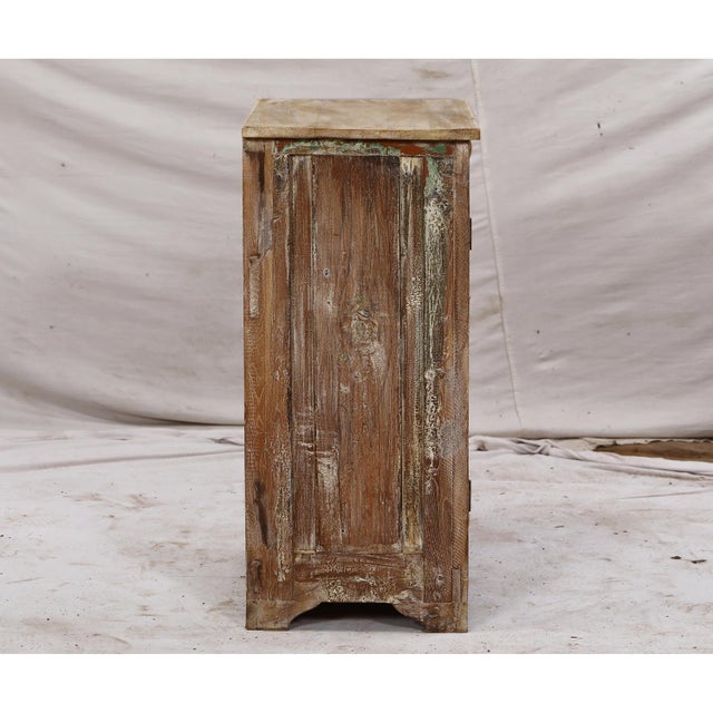 2020s Nightstand Made From Antique Indian Teakwood Architectural Elements For Sale - Image 5 of 8