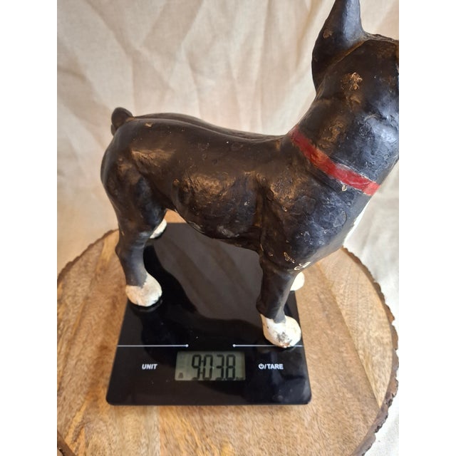 Antique National Foundry Cast Iron Boston Terrier Dog Doorstop Left Facing #149 C. 1920s For Sale - Image 11 of 18