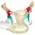 Figurative Vintage Murano Sommerso Gold Leaf Italian Art Glass Female Male Figures Mid-Century Centerpiece Vase For Sale - Image 3 of 7
