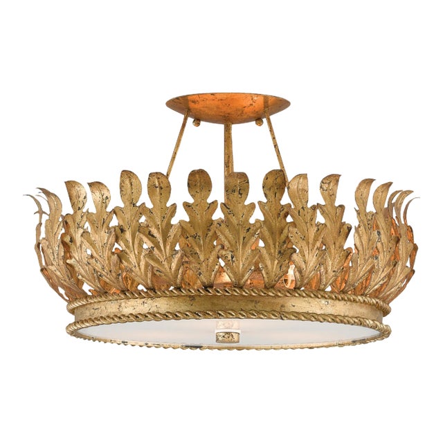 Bunny Williams for Currey & Company Collection Biddulph Semi-Flush For Sale