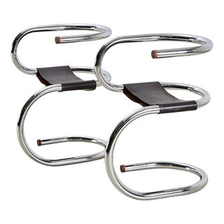 Monotube Chairs by Wim van den Bergh, Netherlands, 1981, Set of 2 For Sale