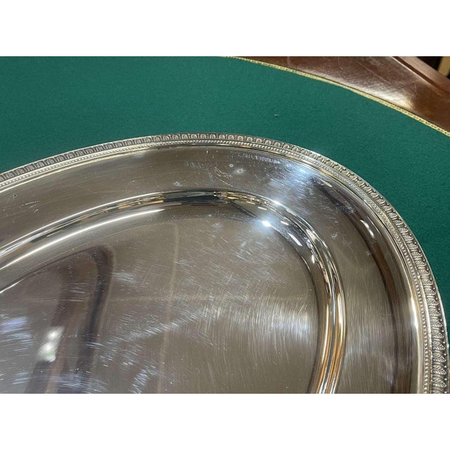 Oval Silver-Plated Malmaison Tray from Christofle For Sale - Image 7 of 10