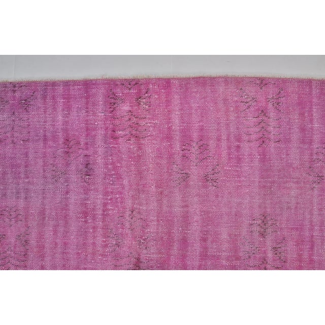 Purple Oushak Turkish Purple Rug For Sale - Image 8 of 9