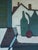 Mid-Century Modern 'Green Vessels & House Form' Abstract Still Life Oil Painting by Swedish Artist Max Gregor Carlsson (1914-1996), Framed For Sale - Image 12 of 14
