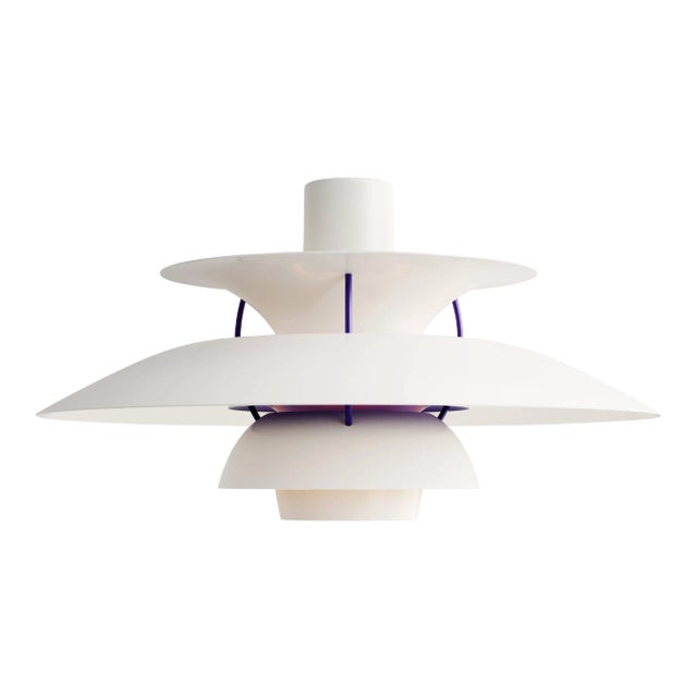 Poul Henningsen PH 5 Pendant for Louis Poulsen in Classic White For Sale