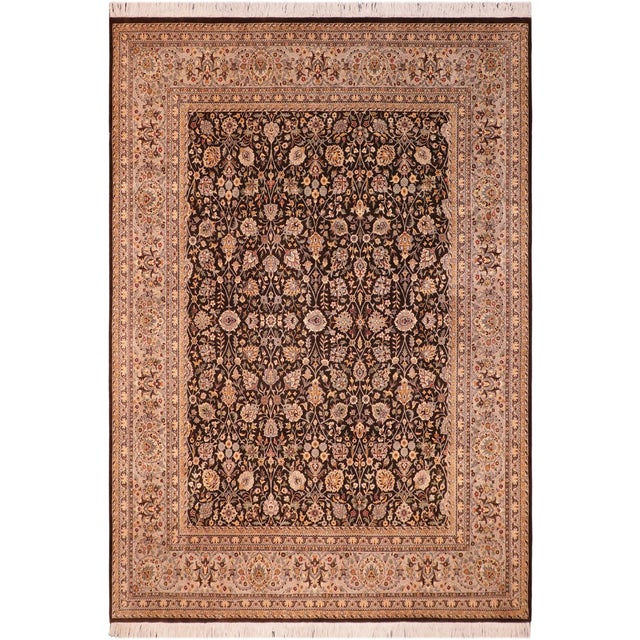 Shabby Chic 1990's Pak-Persian Brown/Gray Wool Rug - 8'1'' X 10'6'' For Sale - Image 9 of 9