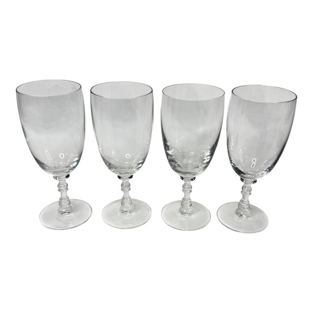 1990s Ralph Lauren Crystal Blown Glass Iced Drink Glasses- Set of 4 For Sale