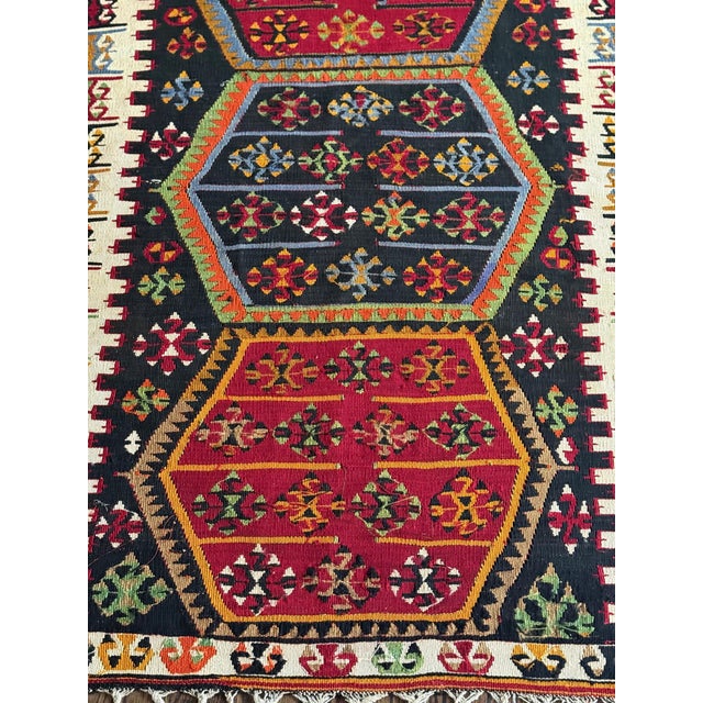 Antique Turkish Anatolian Kilim Rug of Matrimony For Sale - Image 11 of 18