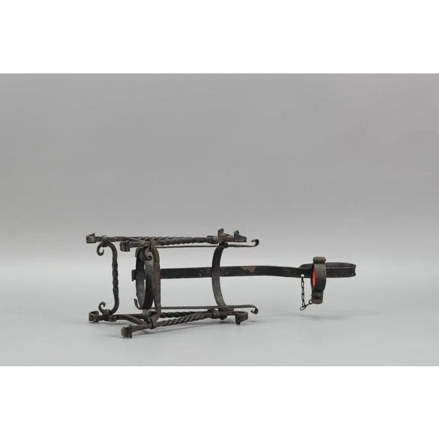 Vintage German Wrought Iron Bottle Cradle Pourer, 1970s For Sale - Image 14 of 18