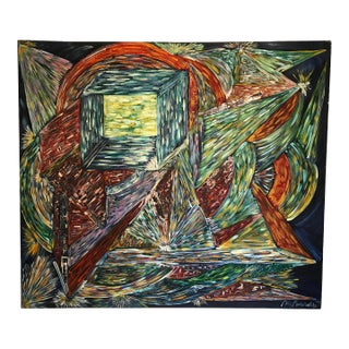 Somewhere in the Galaxy Original Abstract Oil Painting by Monique Nichols For Sale