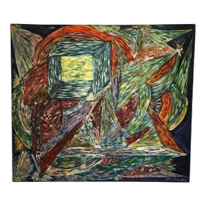 Somewhere in the Galaxy Original Abstract Oil Painting by Monique Nichols