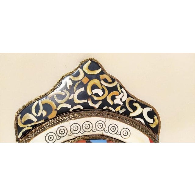 Vintage Moroccan Style Handcrafted Inlay Wall Mirror For Sale - Image 4 of 6