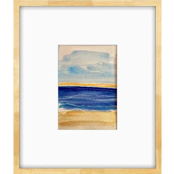 Contemporary Contemporary Ocean Seascape Watercolor Painting on Paper by Stephanie Cate For Sale - Image 3 of 6