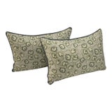 Pair of Kips Bay Show House Stout Lumbar Pillows With Samuel and Sons Cord For Sale