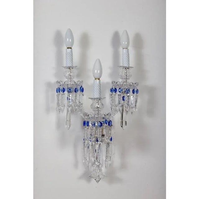 Crystal Sconces, France, 1930s, Set of 2 For Sale - Image 13 of 14