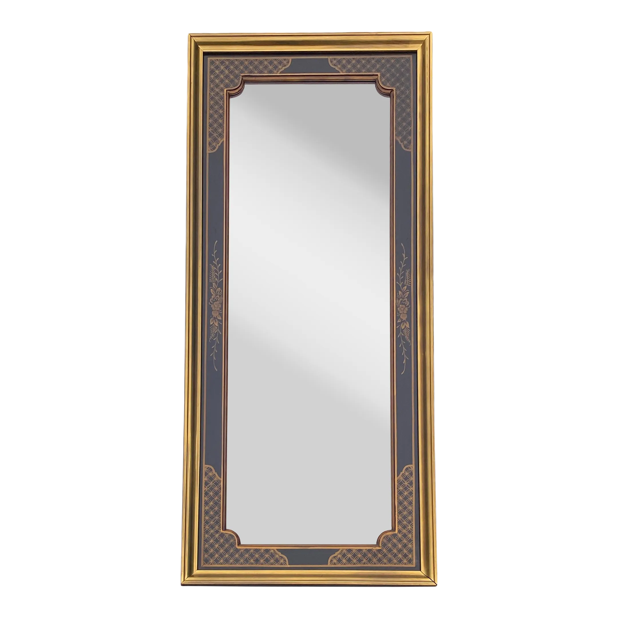 Mid-Century Drexel Heritage Chinoiserie Rectangular Black and Gold