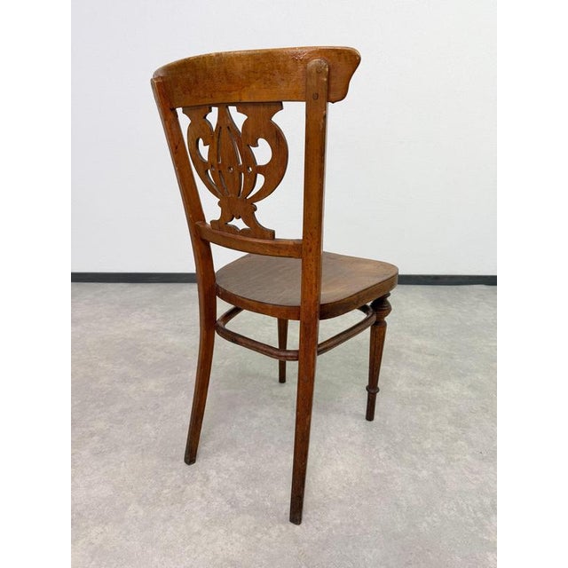 Antique Viennese Secession Bentwood Dining Chair from Thonet, 1890s For Sale - Image 9 of 14