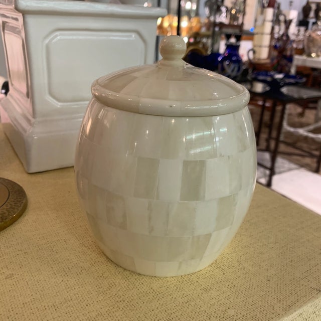 Bunny Williams Home- Tessellated Bone Candle Safe. Candle Safe from Bunny Williams Home was sized to fit a candle, but...