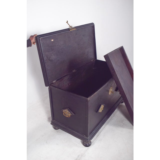 Antique Portuguese Chest with Tray, 1890s For Sale - Image 13 of 14