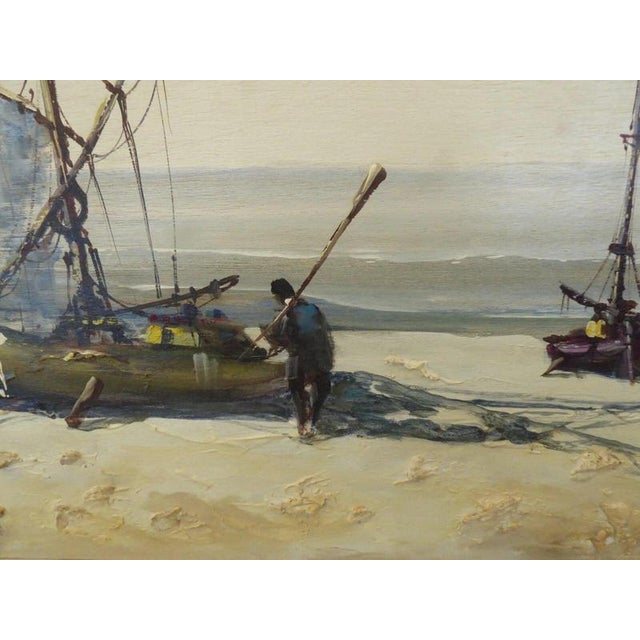 1960s Jorge Aguilar-Agon, Large Seascape, Oil Painting For Sale - Image 5 of 13