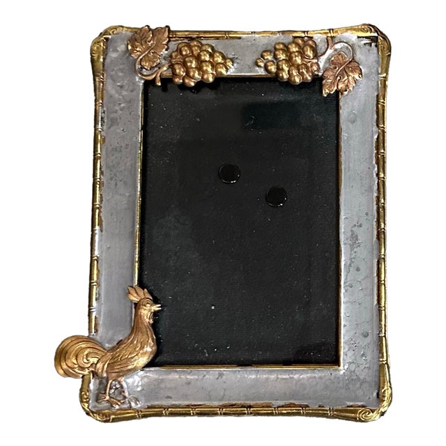1970’s Original Rustic Brass and Steel Small Frame For Sale