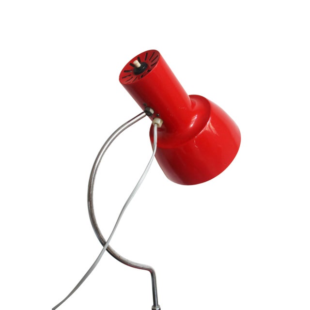Red Mid-Century Desk Lamp by Josef Hurka for Napako, 1960s For Sale - Image 8 of 10