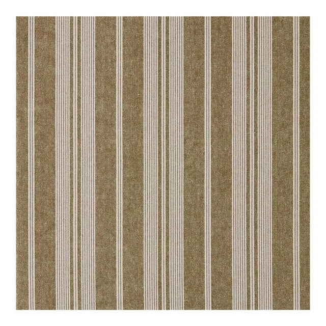 Sanderson Amberley Stripe Fabric in Meadow Moss For Sale