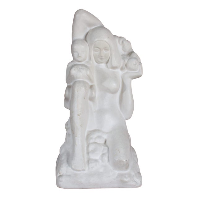 Mother with Child Sculpture by Frans Werner for Goedewaagen, Netherlands, 1924 For Sale