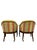 Early 21st Century Pair of Century Furniture Model 3277 “Gentleman’s” Upholstered Game Chairs With Brass Casters For Sale - Image 5 of 12