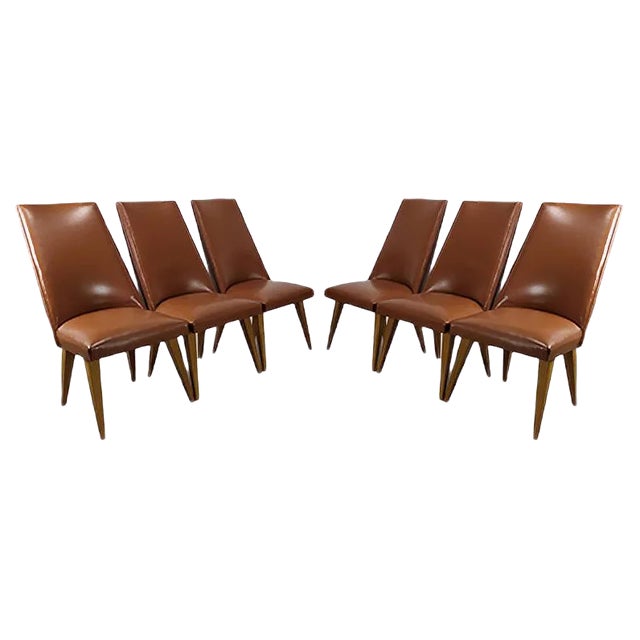 Leatherette Chairs, Set of 8 For Sale