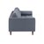 Boho Chic Cave Navy Tweed Loveseat For Sale - Image 3 of 9