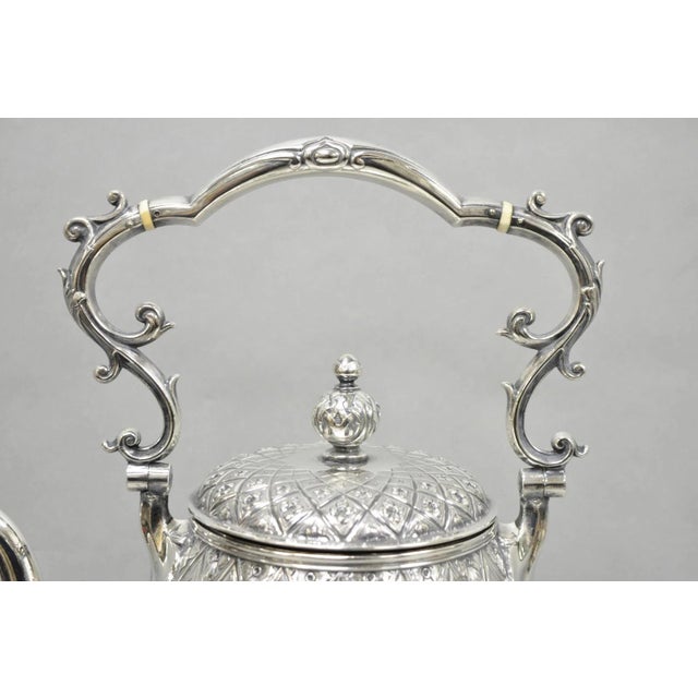 Metal Late 19th Century Hawksworth Eyre & Co Victorian Silver Plated "Pineapple" Figural Tipping Tea Pot For Sale - Image 7 of 18