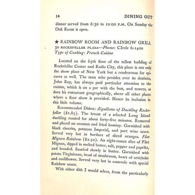 "Dining Out in New York and What to Order" 1939 Fougner, G. Selmer For Sale In New York - Image 6 of 11