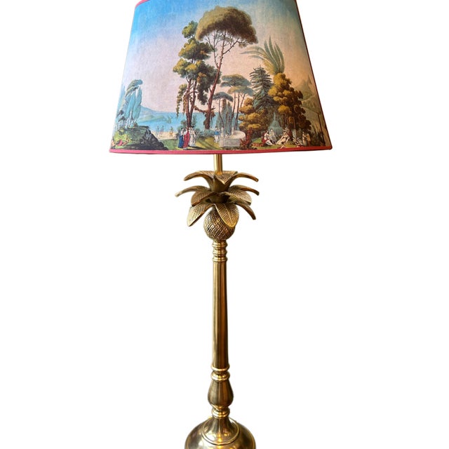 Not Yet Made - Made To Order Palma Lamp with Oval Panoramique Lampshade For Sale - Image 5 of 5