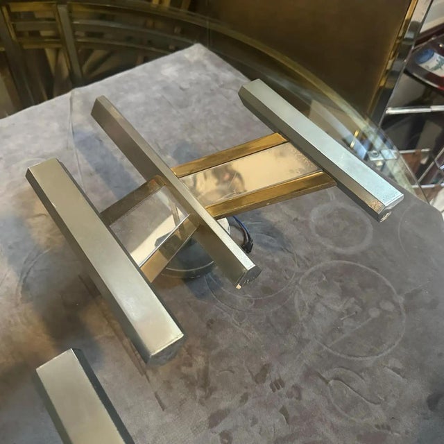 1960s Mid-Century Modern Brass and Steel Italian Wall Sconce by Gaetano Sciolari For Sale - Image 15 of 16