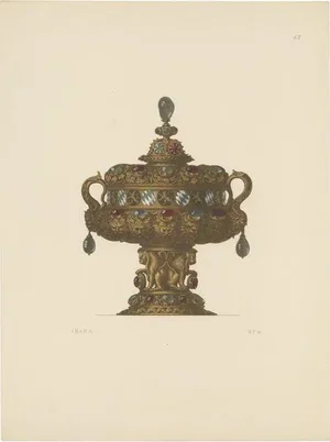 Hefner-Alteneck, A Gold Vessel with Lid, 1890, Print